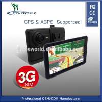 Powerful 5inch android gps with HD 1080P DVR 3G SIM