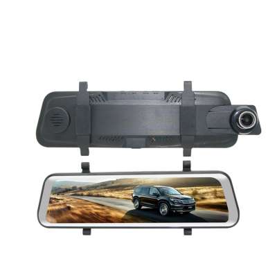 Full LCD streaming media video car rear mirror dash camera